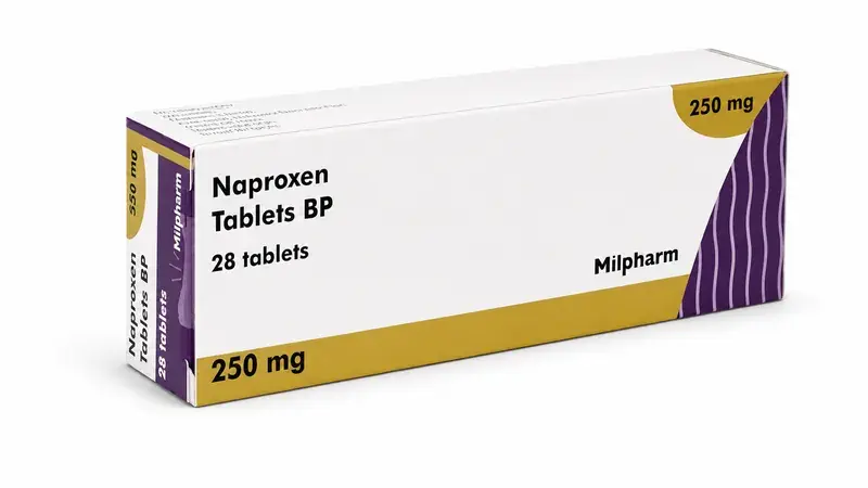 Naproxen 250mg enteric coated tablets pack