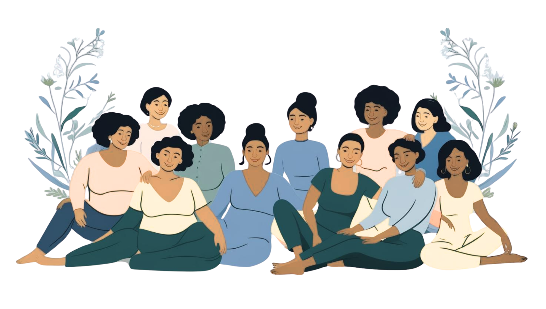 Illustration of a group of women sitting together